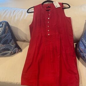 Quince Scarlet Sleeveless Mini Dress